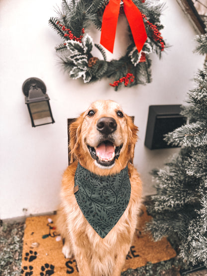 Classic Christmas Flannel Bandana (Reversible)